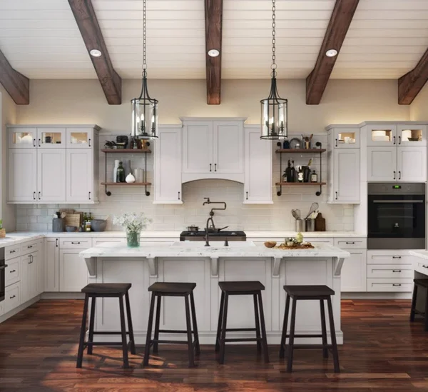 Wilora Hawthorne Shaker Dove 36x22 x 36x22 x 12x22 2 Doors, 2 Shelves Wall Cabinet, High-Density Fiberboard (HDF) SD-W3636