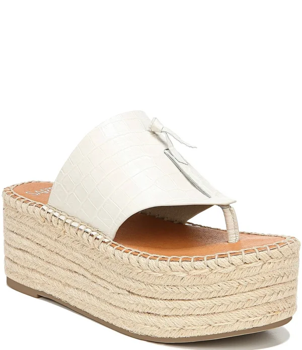 Sarto by Franco Sarto Women's Malia Platform Espadrille Sandal - Size: 8, Putty Leather