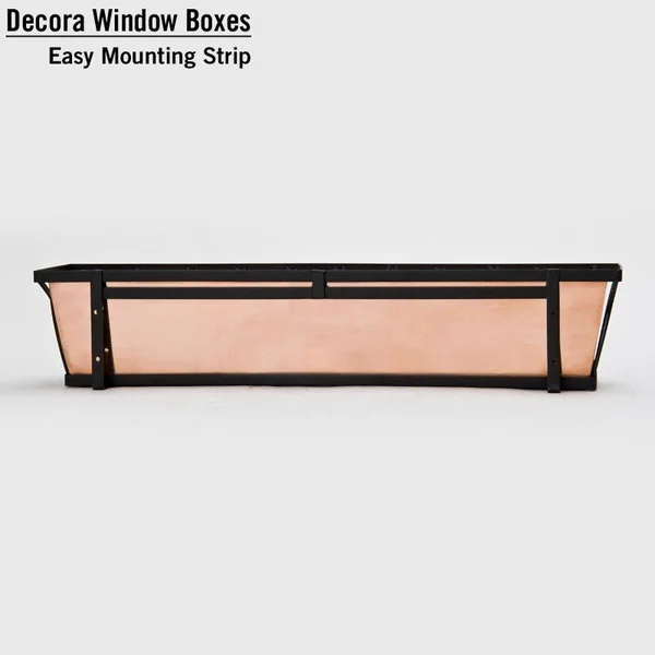 42x22 Medallion Decora Window Boxes w/White Galvanized Liner