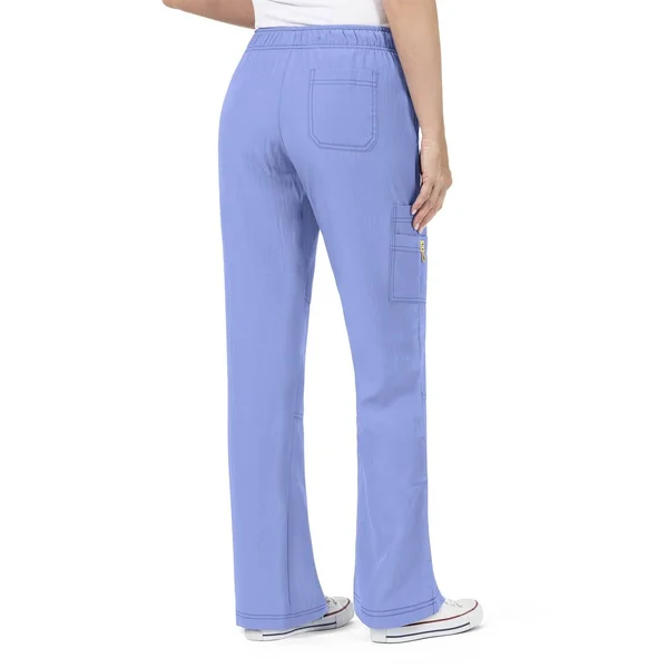WonderWink Four Stretch Women's Sporty V-Neck Top & Cargo Pant Scrubs Set(WHITE Xs P)