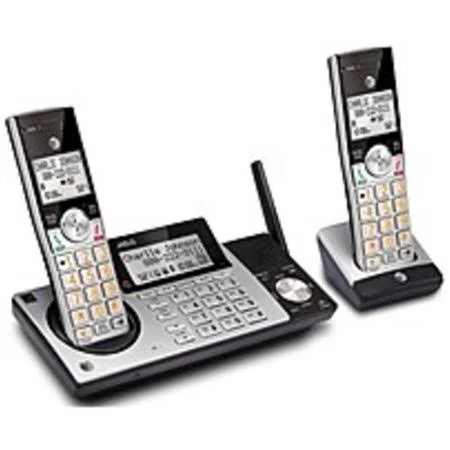 Refurbished at and T CL83215 Dect 6.0 Two Handset Cordless Phone with Caller ID/Call Waiting - Silver/Black