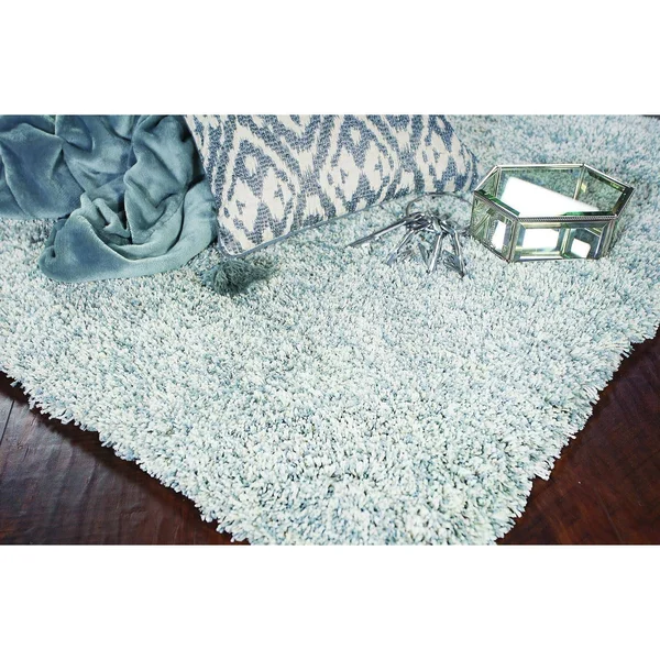Kas Bliss 1587 Slate Heather Shag Area Rug - 7&6x22 x 9&6x22