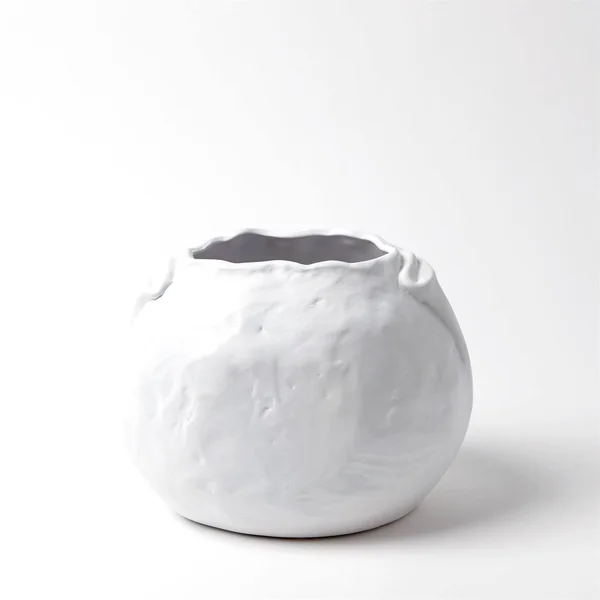 Global Views Petale Small Matte Vase - White