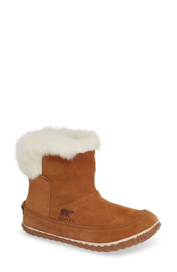 Sorel Women's Out &n About Bootie - 11 - Elk - Natural
