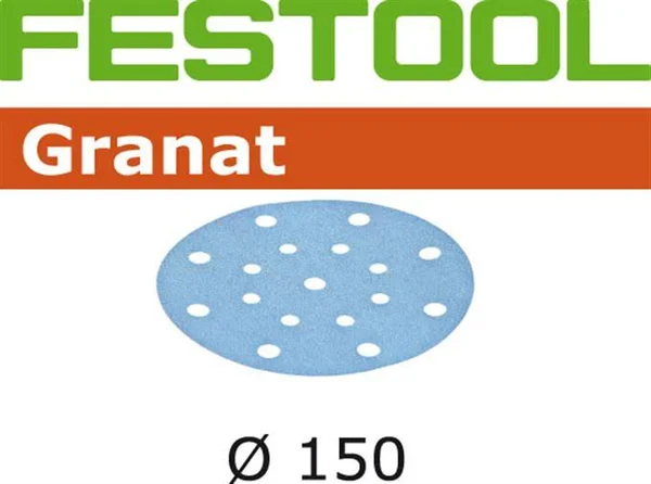 Festool Abrasive Granat 6x22 Dia, 320 Grit, 100 Pack 496985