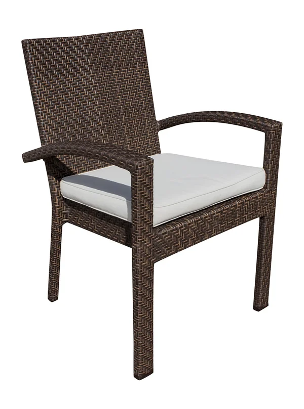 Soho Patio Stackable Armchair with Cushion - Hospitality Rattan Patio 903-3304-JBP-A-CUSH/SU-706