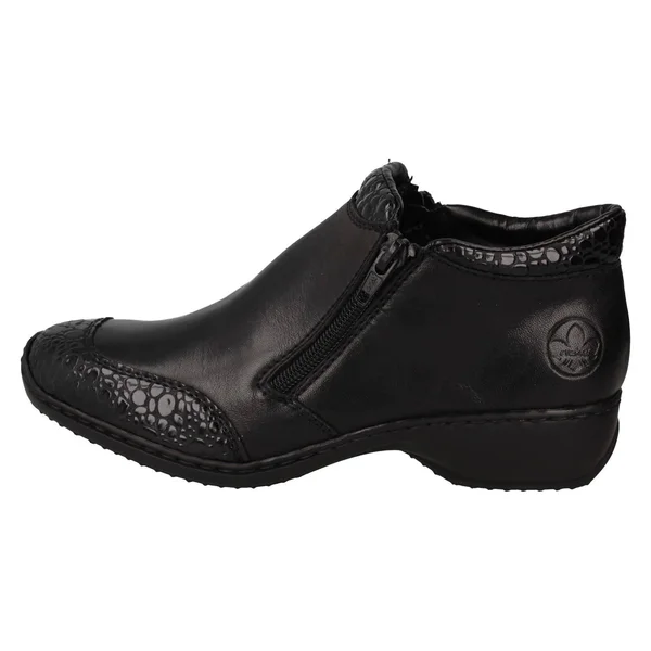 Rieker L3862-45 Ladies Zip Ankle Boots Granite/Black: EU 38