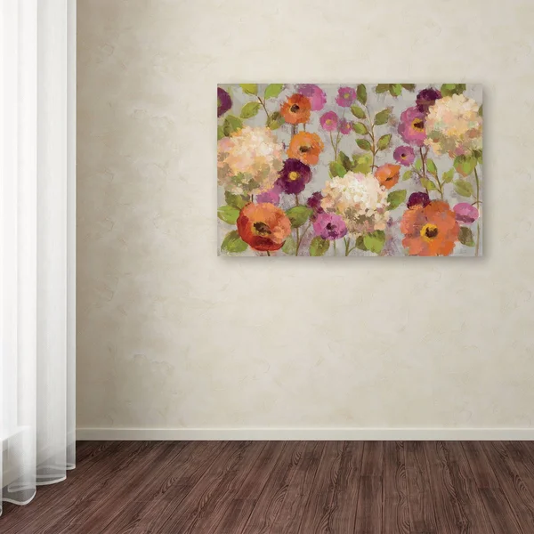 Trademark Fine Art Silvia Vassileva Hydrangeas and Anemones 30x47 Canvas Art - WAP0129-C3047GG