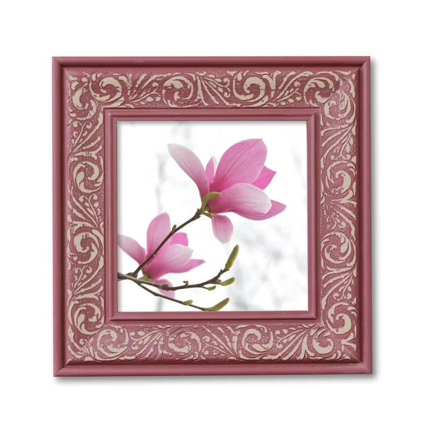 Modern Baroque Embossed Frame in Rose - 15x22 x 18x22
