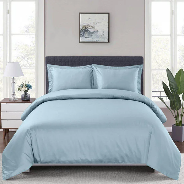 100% Bamboo Duvet Cover Soft & Cool King/Calking - Blue