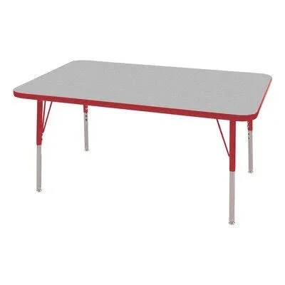 Adjustable Height Rectangle Activity Table Norwood Commercial Furniture Size: 48