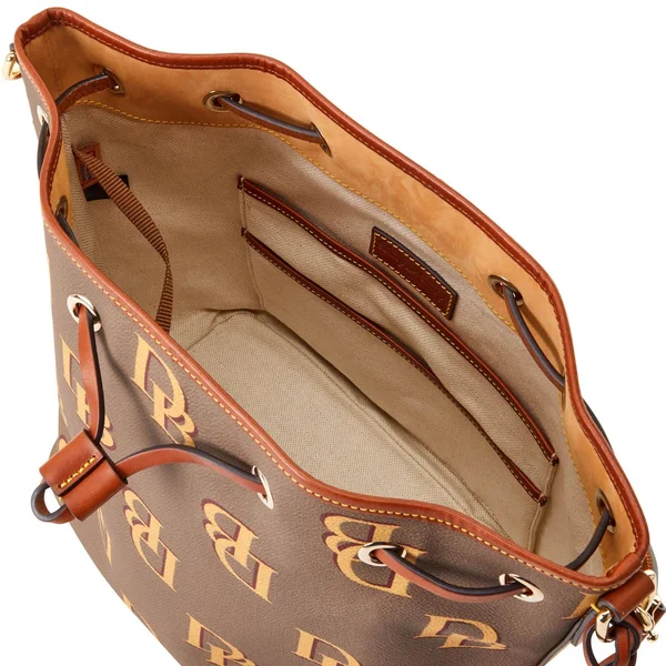 Dooney & Bourke Women Monogram Drawstring Bag - Taupe
