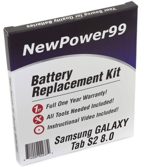 Samsung Galaxy Tab S2 8.0 Battery Replacement Kit with Tools - Video Instructions and Extended Life Battery
