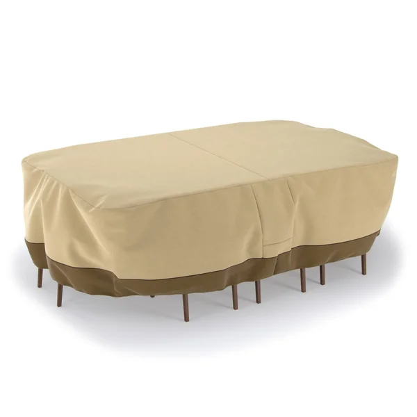 Dura Covers Fade Proof Rectangular Oval Heavy Duty Patio Table and Chair Set Cover - Durable and Water Resistant Outdoor