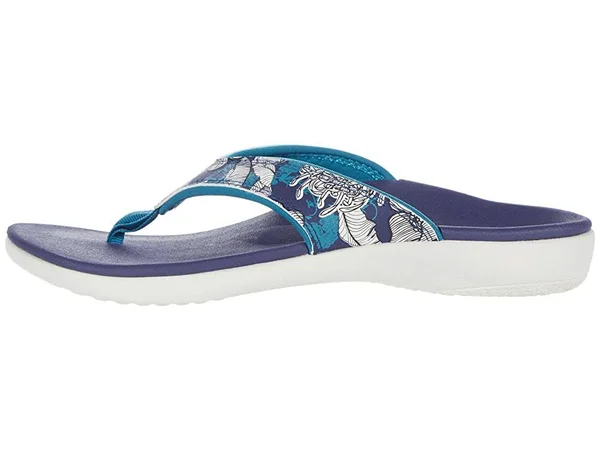 Spenco Yumi Tropical Women's Sandals Navy : 6 D - Wide
