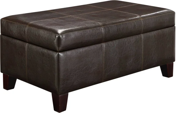 Dorel Home Furnishings Rectangle Storage Ottoman - Espresso