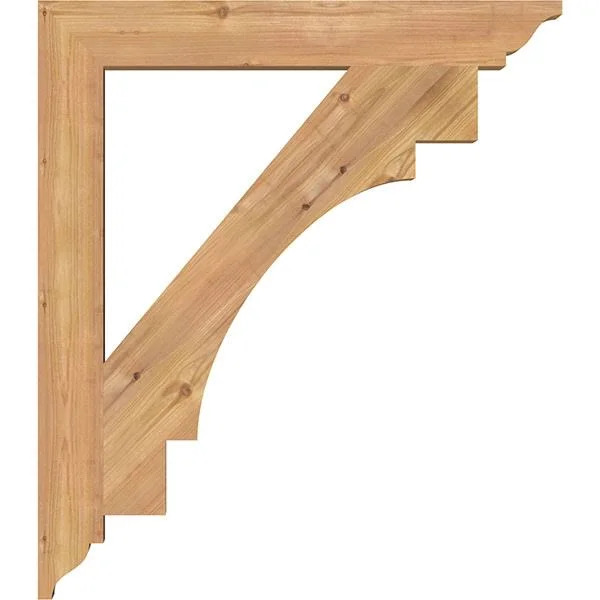 Ekena Millwork BKT04X28X32MRC01SWR 3 1/2x22W x 28x22D x 32x22H Merced Traditional Smooth BRACKET - Western Red Cedar