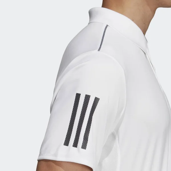 Adidas Men's Club 3 Stripes Tennis Polo - XXL, White