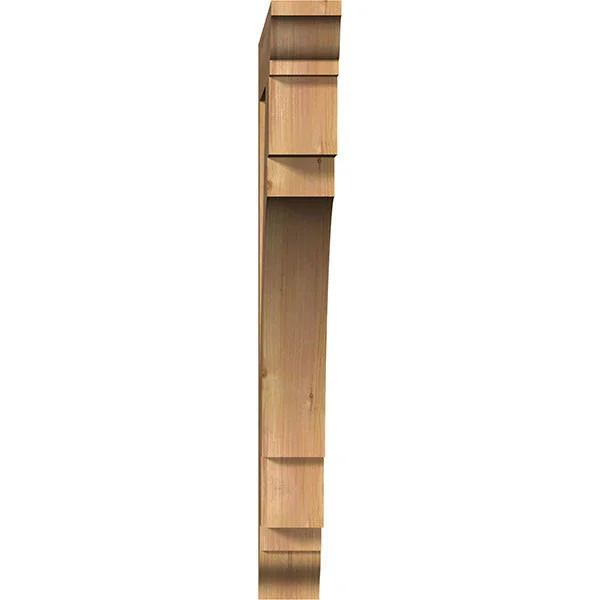 Ekena Millwork BKT04X28X32MRC01SWR 3 1/2x22W x 28x22D x 32x22H Merced Traditional Smooth BRACKET - Western Red Cedar