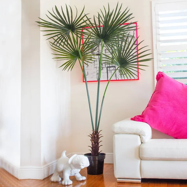 Nearly Natural 7& Fan Palm Tree UV Resistant (Indoor-Outdoor)