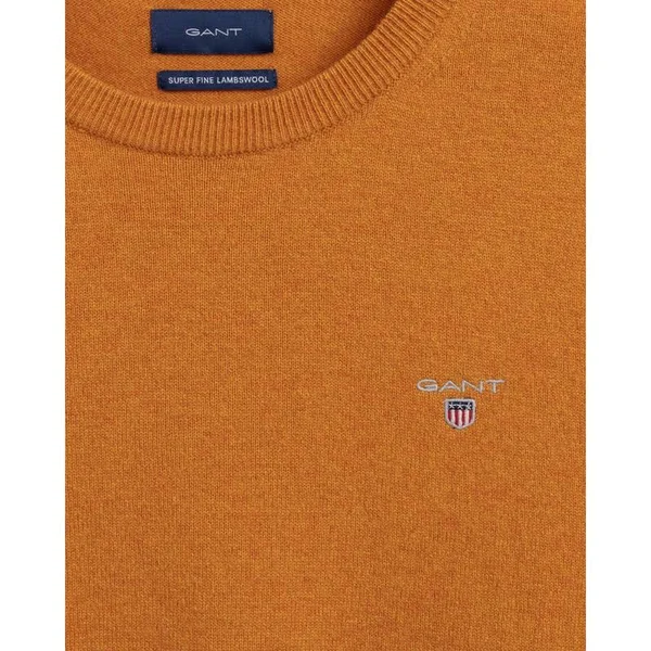 Gant Super Fine Lambswool Crew Neck Sweater - Orange