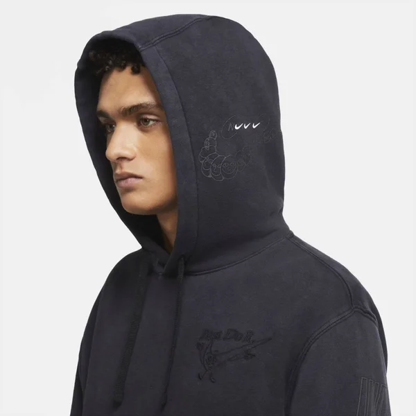 Nike Club Wash Drip Hoodie - Mens - Black/Black