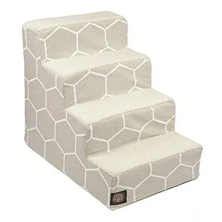 Majestic Pet Octo Shapes Cat & Dog Stairs - Gray, 4 Step