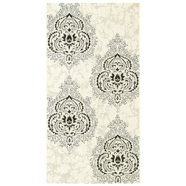 Safavieh Courtyard Area Rug CY7926 Creme, Black, 8& x 11&
