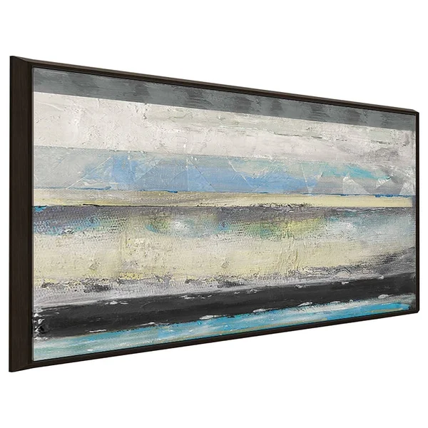 Stratis II by Tava Studios Print on Canvas in Floating Frame - Gray - 31.5x22 H x 51.5x22 W x 2x22 D