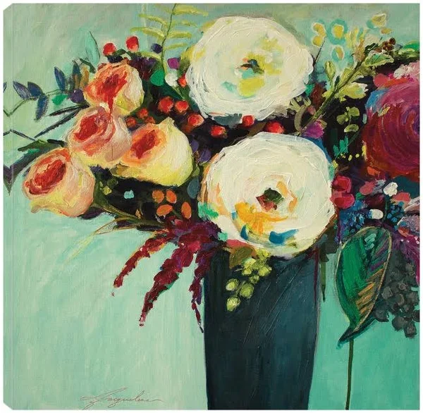 Ode to Summer 9 Canvas Art by Jacqueline Brewer 22X22 Fineartcanvas