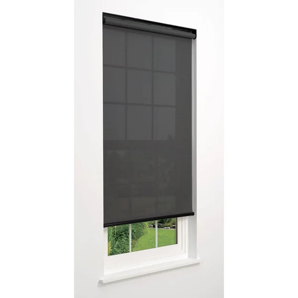 Linen Avenue Cordless 5% Solar Screen Standard Roller Shade, Charcoal 44 W x 78 H