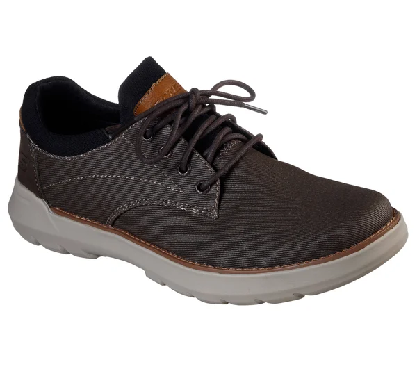 Skechers Men's Relaxed Fit: Doveno - Reson Shoes - Chocolate, 7.5