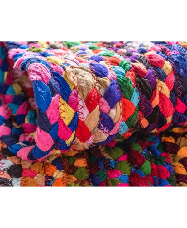 Unique Loom Braided Chindi Area Rug - 8& x 10& Multi