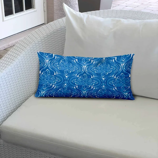 Joita Atlas Indoor Outdoor Soft Royal Pillow Zipper Cover W Insert 14x20 - JOHZ2100510B