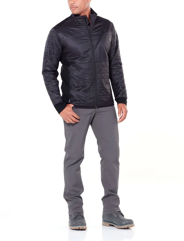 Icebreaker Men's Helix LS Zip Jacket - XL - Black - Jet Heather