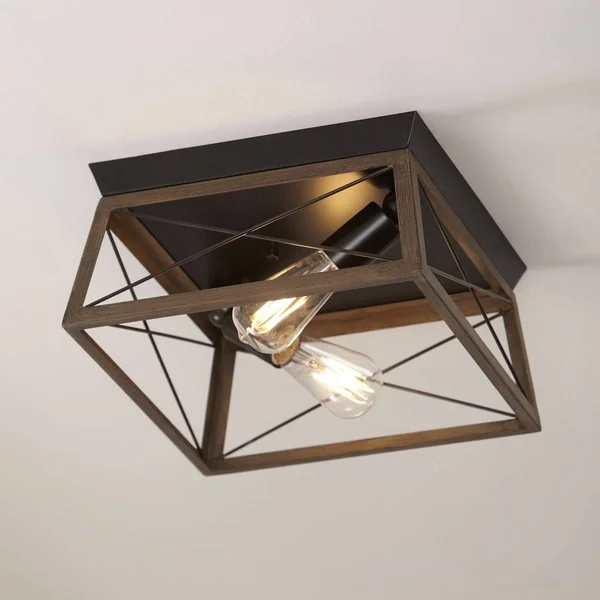 Progress Lighting P350039-020 Briarwood Flush Mount Light Antique Bronze