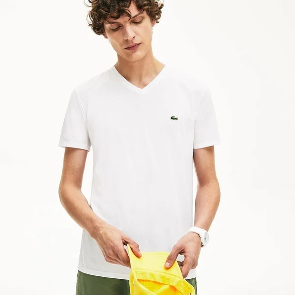 Lacoste TH6710-51 Lacoste V-Neck Wht - S