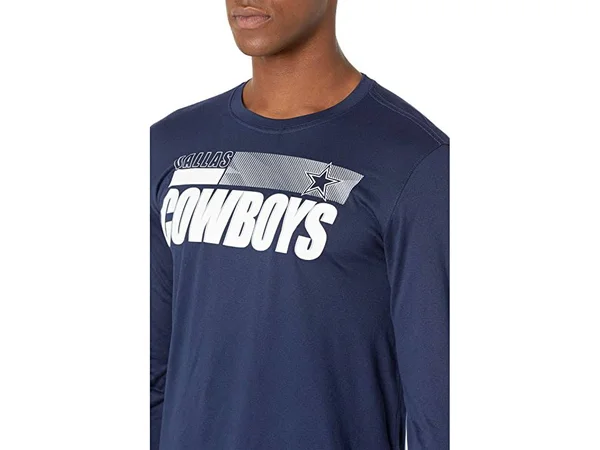 Nike Men's Dallas Cowboys Legend Sideline Long Sleeve T-Shirt - Navy, Size: Medium