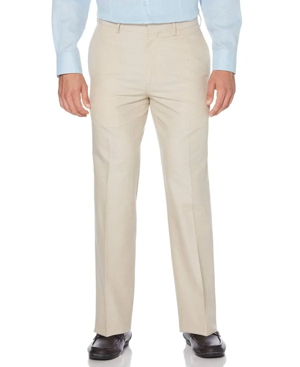Cubavera Men's Linen-Cotton Herringbone-Textured Pant