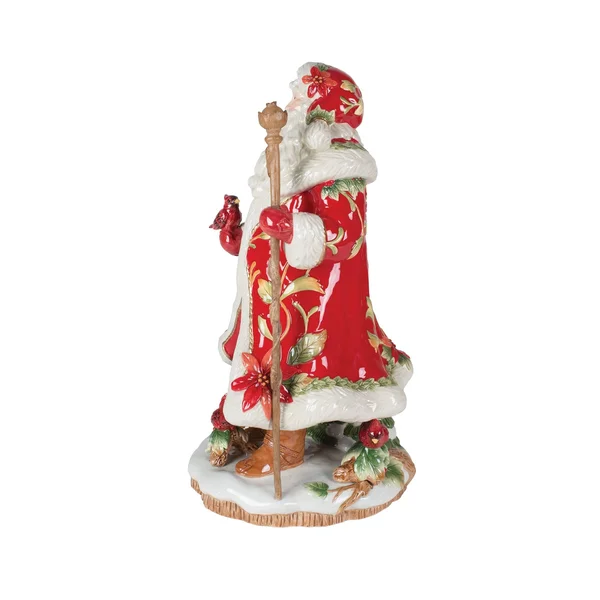 Fitz and Floyd Cardinal Christmas Santa Figurine