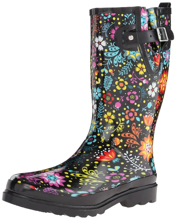Women's Western Chief Tall Printed Rain Boot - Size: 9, Garden Play