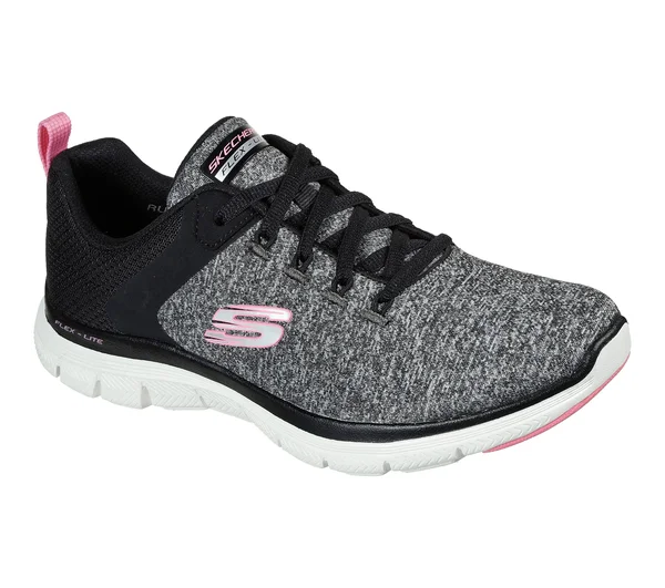 Women's Skechers Flex Appeal 4.0 Sneaker - Size: 6.5, Black