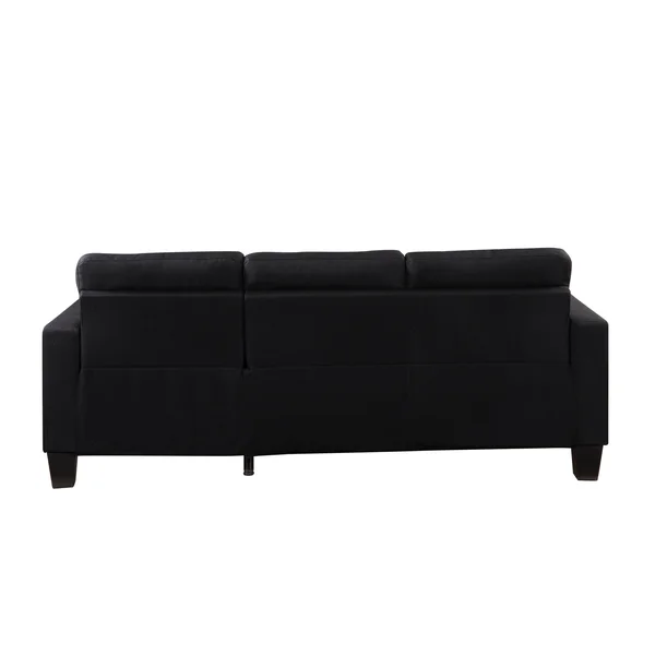Earsom Sofa & Ottoman - Black Linen
