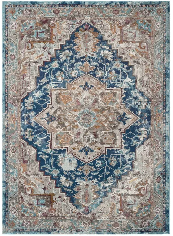 Safavieh Aria ARA119B 5&1x22 x 7&6x22 Blue - Beige Area Rug