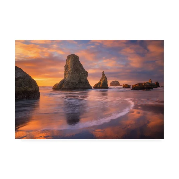 Trademark Art Bandons New Year Eve Light Show' Canvas Art