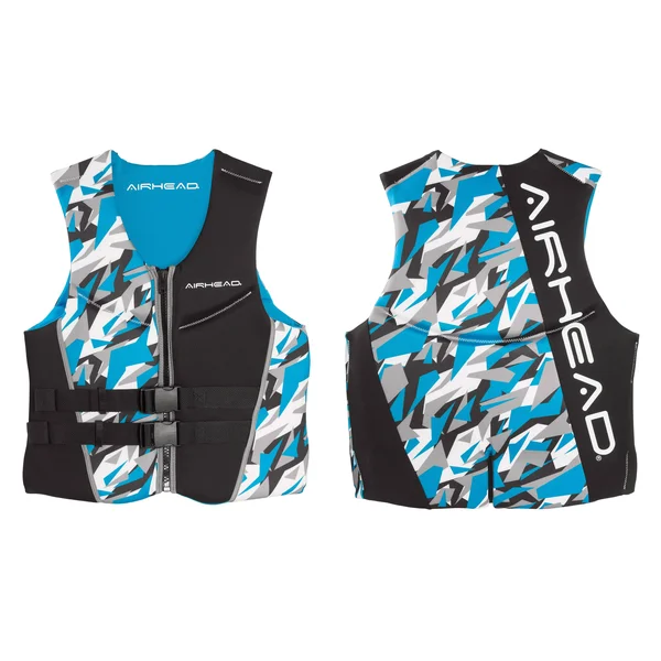 Airhead Camo Cool Kwik-Dry Neolite Life Vest, Size: XL, Blue