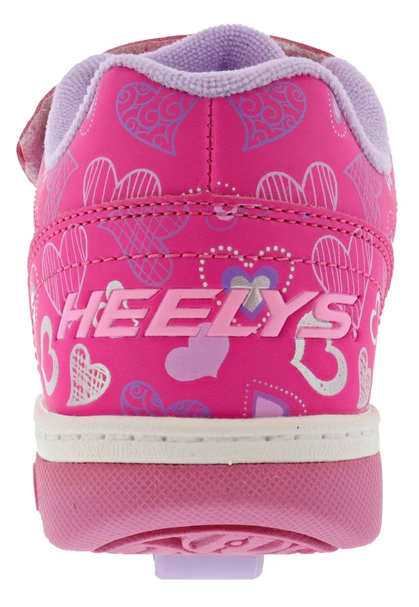 Heelys Unisex Children's Dual Up X2, Hot Pink/White/Hearts