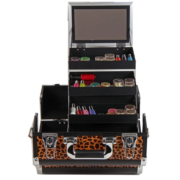 Shany Fantasy Collection Makeup Artists Cosmetics Train Case - Leopards Texture
