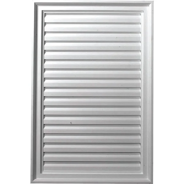 24x22W x 25x22H Vertical Urethane Gable Vent Louver - Non-Functional