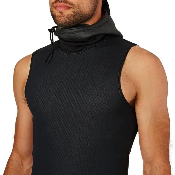 Xcel Celliant Jacquard Vest with 2mm Hood - Black Small